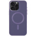 Кожаный чехол Bonbon Leather Metal Style with Magnetic Safe для Apple iPhone 13 Pro (6.1") (Серый / Lavender)