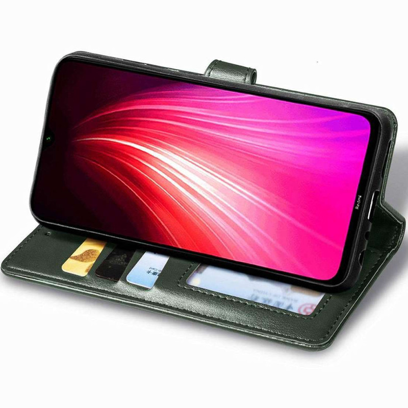 Фото Шкіряний чохол-книжка GETMAN Gallant (PU) для Xiaomi Redmi Note 8T (Зелений) в маназині vchehle.ua