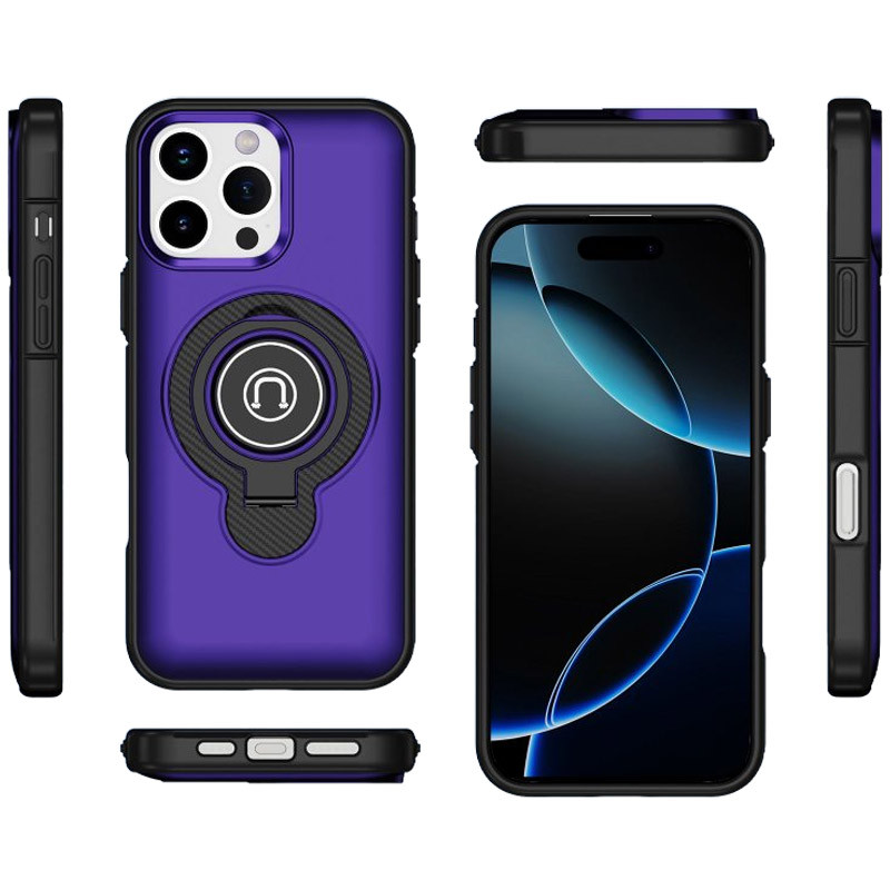 Купити TPU+Textured PC Magnet на Apple iPhone 16 Pro Max (6.9") (Purple) на vchehle.ua