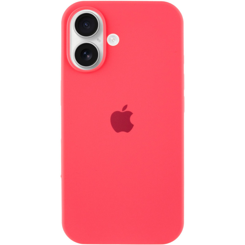 Чехол Silicone Case Full Protective (AA) для Apple iPhone 16 Plus (6.7") (Арбузный / Watermelon red)