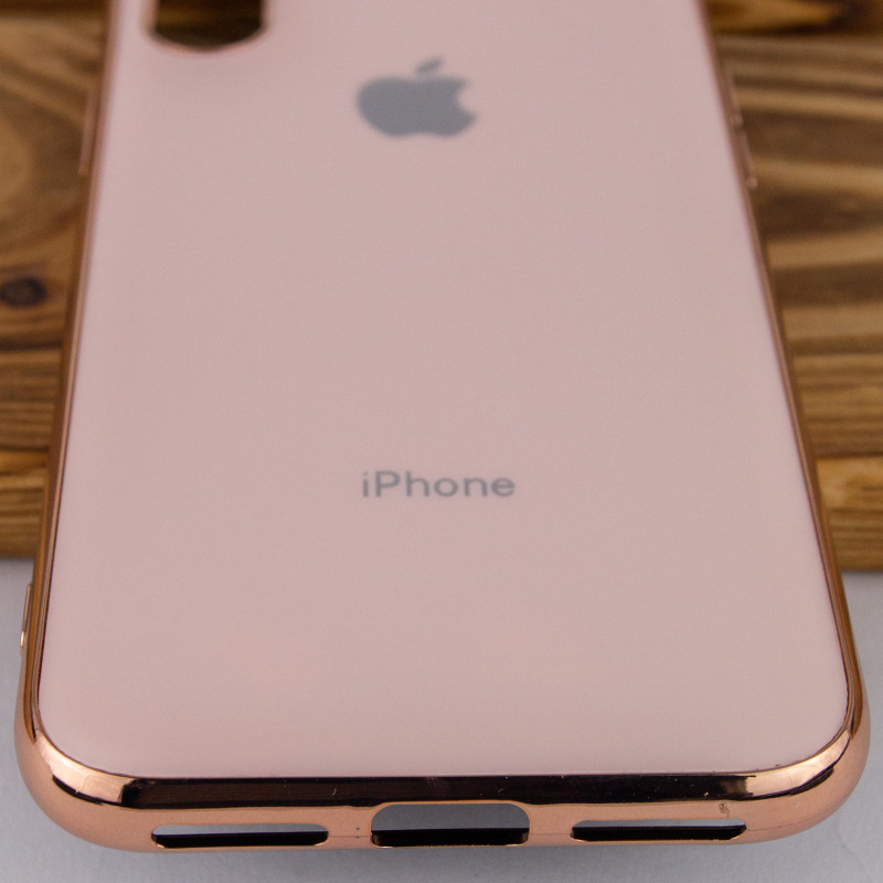 Фото TPU чохол Matte LOGO на Apple iPhone XS Max (6.5") (Рожевий / Rose Gold) в маназині vchehle.ua