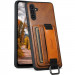 Фото Кожаный чехол Wallet case and straps для Samsung Galaxy S24+ (Коричневый / Brown) на vchehle.ua