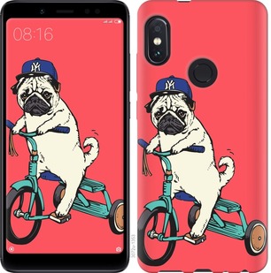 

Чехол Мопс на велосипеде для Xiaomi Redmi Note 6 Pro 671023