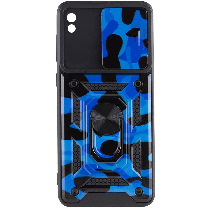 Фото Ударопрочный чехол Camshield Serge Ring Camo для Xiaomi Redmi 9A (Синий / Army Blue) на vchehle.ua