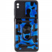 Фото Ударопрочный чехол Camshield Serge Ring Camo для Xiaomi Redmi 9A (Синий / Army Blue) на vchehle.ua