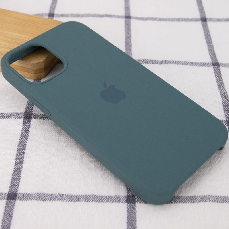 Фото Чехол Silicone Case (AA) для Apple iPhone 12 Pro Max (6.7") (Зеленый / Pine green) на vchehle.ua