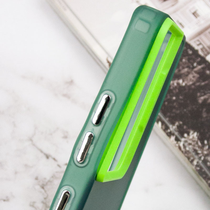 Купить TPU+PC чехол Magic glow with protective edge для Samsung Galaxy S21 Ultra (Green) на vchehle.ua
