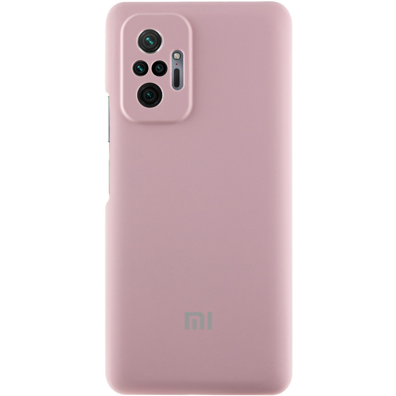 Чохол Silicone Cover Lakshmi Full Camera (AAA) with Logo на Xiaomi Redmi Note 10 Pro / 10 Pro Max (Рожевий / Pink Sand)