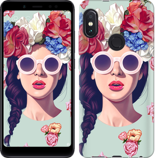 

Чехол Девушка с цветами для Xiaomi Redmi Note 5 Pro 607915