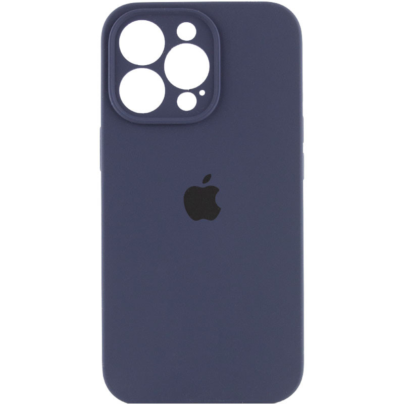 Чохол Silicone Case Full Camera Protective (AA) на Apple iPhone 15 Pro Max (6.7") (Темно-синій / Midnight blue)