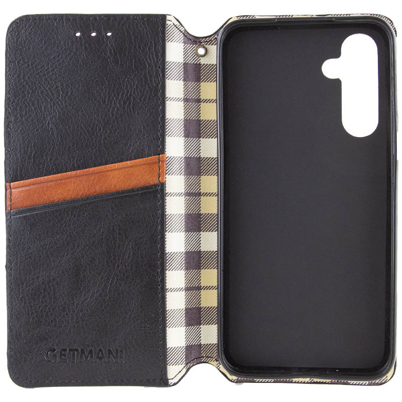 Фото Кожаный чехол-книжка GETMAN Cubic (PU) для Samsung Galaxy A35 (Черный) на vchehle.ua