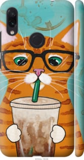 Чохол Зеленоокий кіт в окулярах на Xiaomi Redmi Note 7