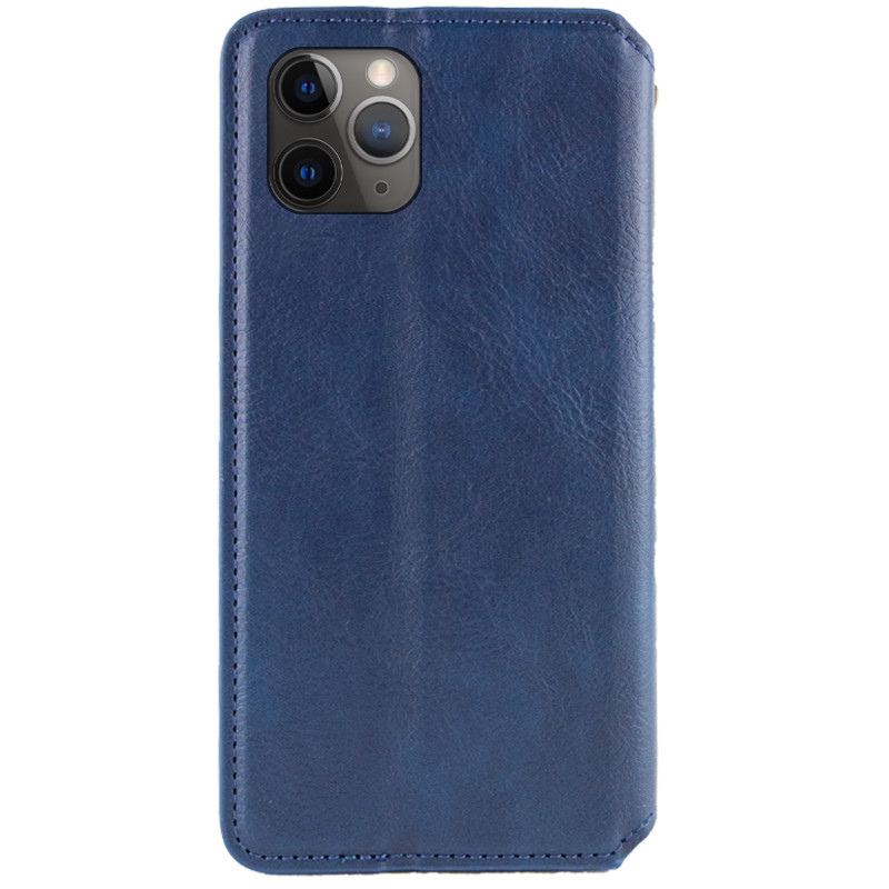 Фото Кожаный чехол-книжка GETMAN Cubic (PU) для Apple iPhone 12 Pro / 12 (6.1") (Синий) в магазине vchehle.ua