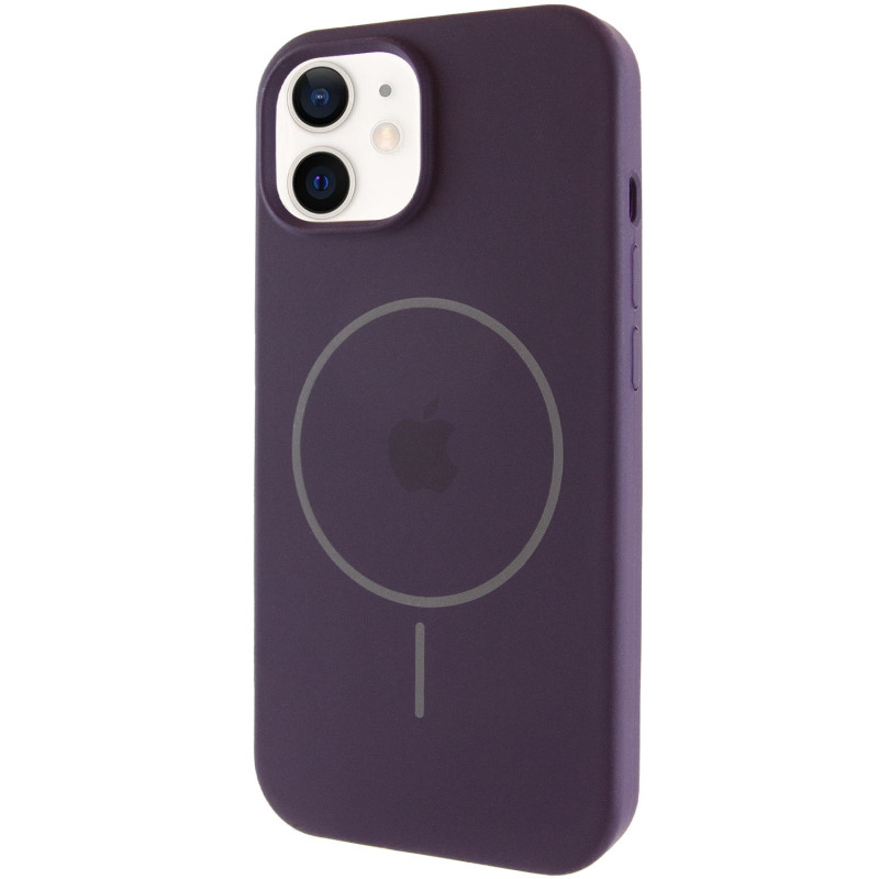 Чехол Silicone Case Full Protective (AA) with Magnetic Safe для Apple iPhone 11 (6.1") (Фиолетовый / Elderberry)