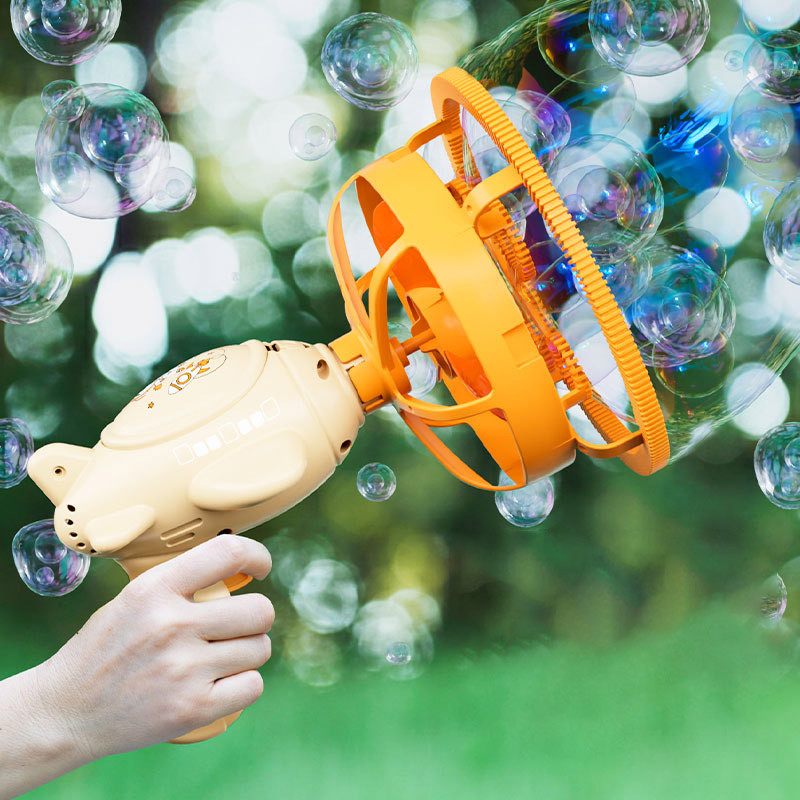Пистолет для мыльных пузырей H035 Bubble Gun с пропеллером 2in1 + bottle 250ml (Biege) в магазине vchehle.ua