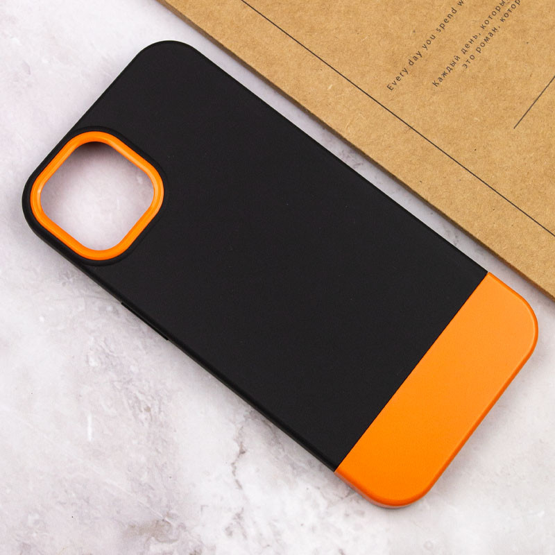 Чехол TPU+PC Bichromatic для Apple iPhone 13 (6.1") (Black / Orange) в магазине vchehle.ua