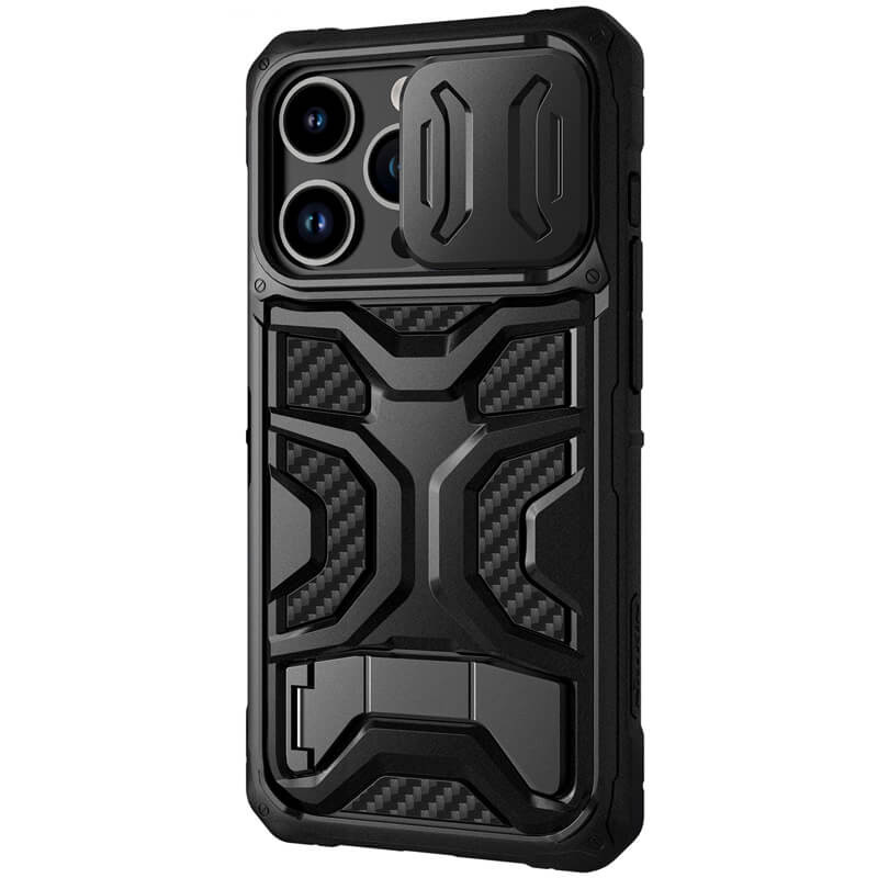 TPU+PC чохол Nillkin CamShield Adventurer Pro (шторка на камеру) на Apple iPhone 14 Pro Max (6.7") (Armor Black)