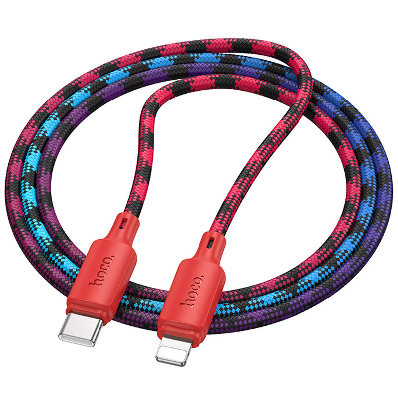 Купить Дата кабель Hoco X116 Meridian Type-C to Lightning 27W (1m) (Gradient Red Mix) на vchehle.ua