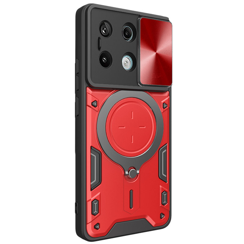 Фото Ударопрочный чехол Bracket case with Magnetic для Xiaomi Poco X6 Pro (Red) на vchehle.ua