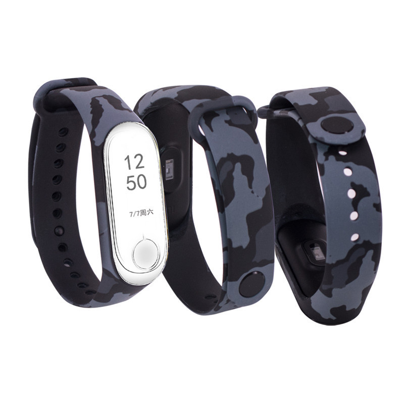 

Силиконовый ремешок с рисунком для Xiaomi Mi Band 5 / 6 (Хаки / Серый) 1064775
