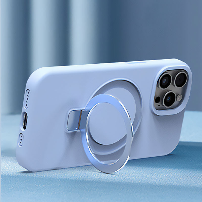 Фото Чохол Silicone Case Full Protective NO LOGO with Ring на Apple iPhone 12 Pro Max (6.7") (Blue) в маназині vchehle.ua
