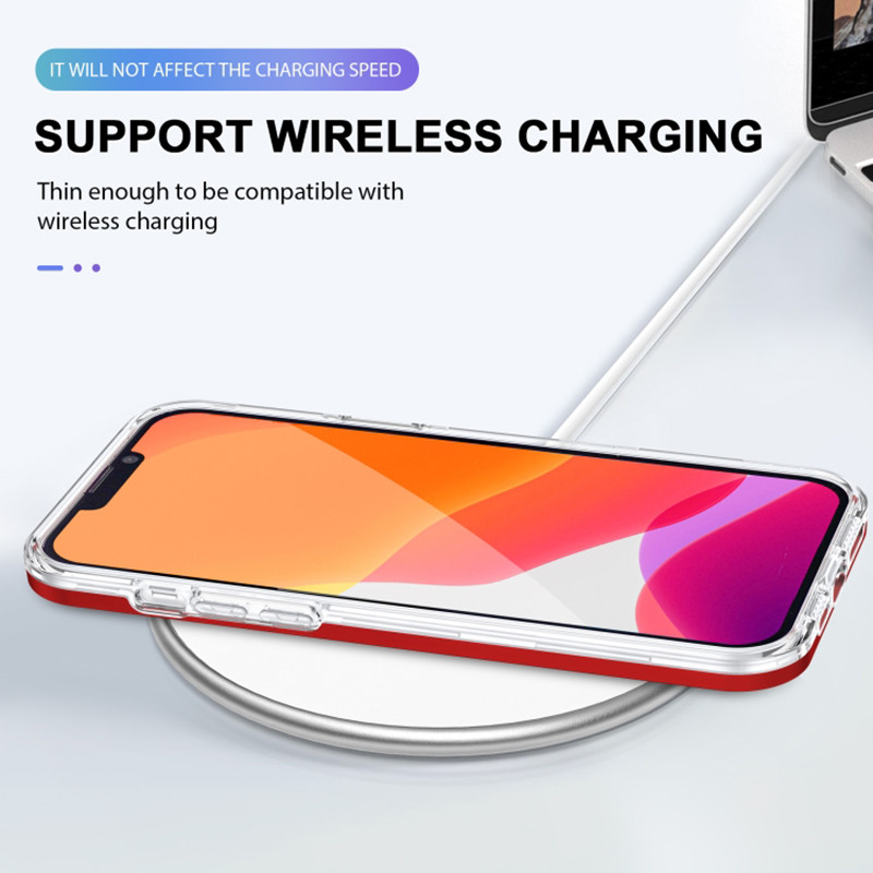 Купить TPU+PC чехол Clear 360 для Apple iPhone 13 Pro Max (6.7") (Красный) на vchehle.ua