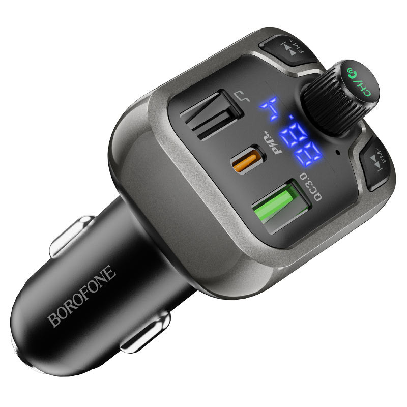 АЗУ FM модулятор Borofone BC38 Flash Energy PD20W+QC3.0