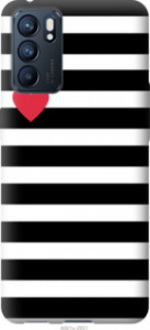 Чехол Черно-белые полосы для Oppo Reno6 5G