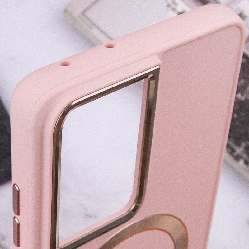 Купить TPU чехол Bonbon Metal Style with Magnetic safe для Samsung Galaxy S21 Ultra (Розовый / Light Pink) на vchehle.ua