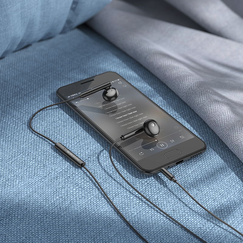 Навушники Borofone BM82 Art music wire control (3.5mm/1.2m) (Black) в магазині vchehle.ua
