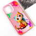 Фото TPU+PC чохол TakiTaki Graffiti magic glow на Apple iPhone 14 Pro Max (6.7") (Colorful cat / Pink) на vchehle.ua