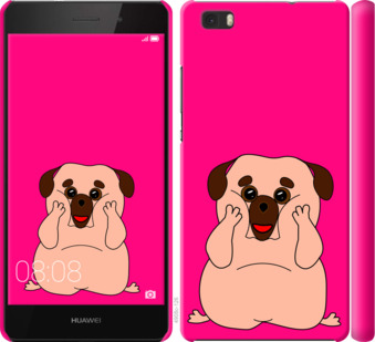 

Чехол Весёлый мопс для Huawei Ascend P8 Lite 928566