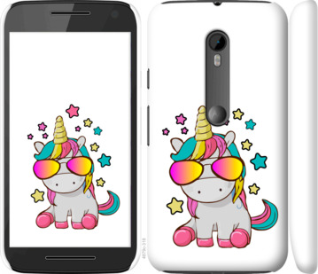 

Чехол Единорог в очках для Motorola Moto G3 911960
