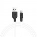 Дата кабель Hoco X21 Plus Silicone Lightning Cable (1m) (black_white)