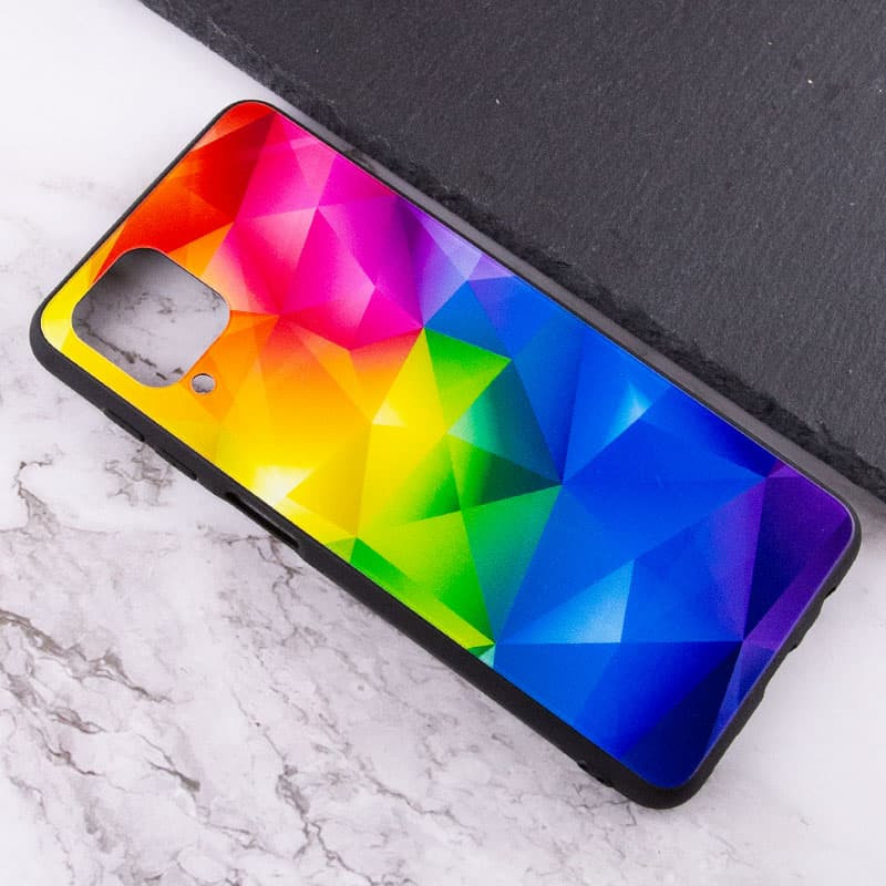 Фото TPU+Glass чехол Diversity для Samsung Galaxy A12 / M12 (Rainbow) в магазине vchehle.ua