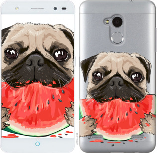 

Чехол Мопс и арбуз для ZTE V7 Lite 844053