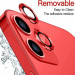 Купити Захисне скло Metal Classic на камеру (в упак.) на Apple iPhone 12 / 12 mini / 11 (Червоний / Red) на vchehle.ua