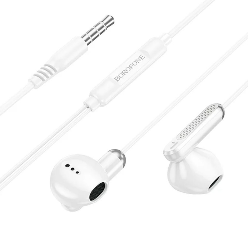 Фото Наушники Borofone BM89 Surpass universal (3.5mm/1.2m) (White) в магазине vchehle.ua