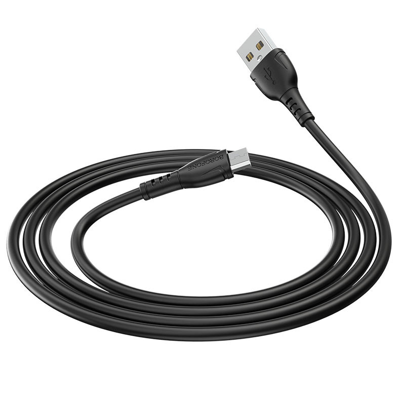 Фото Дата кабель Borofone BX51 Triumph USB to MicroUSB (1m) (Черный) на vchehle.ua
