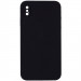 Чехол Silicone Case Square Full Camera Protective (AA) NOLOGO для Apple iPhone XS Max (6.5") (Черный / Black)