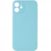 Силиконовый чехол Candy Full Camera для Apple iPhone 12 (6.1") (Бирюзовый / Turquoise)