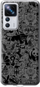 Чехол Чёрно-серый стикер бомбинг для Xiaomi 12T Pro