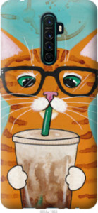 Чехол Зеленоглазый кот в очках для Oppo Reno Ace