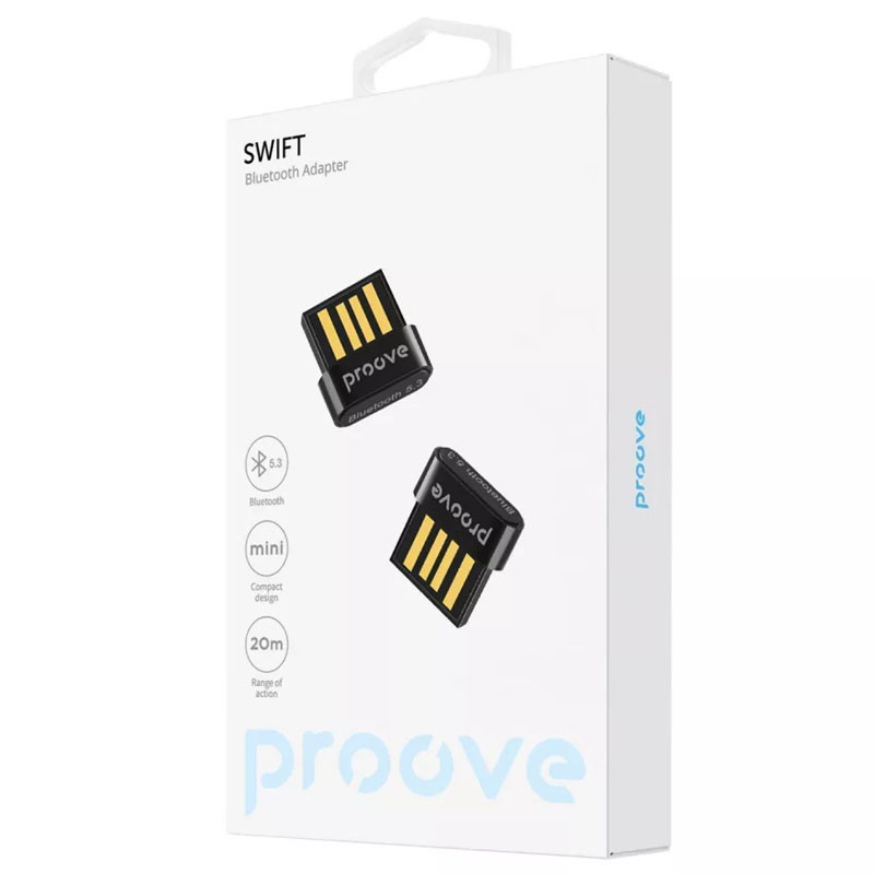 Фото Bluetooth адаптер Proove Swift Bluetooth 5.3 (Black) в магазине vchehle.ua