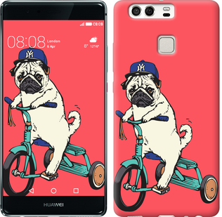 

Чохол Мопс на велосипеді на Huawei P10 Plus 87793