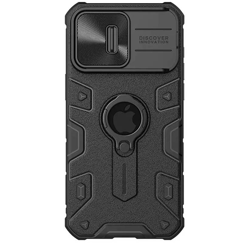 TPU+PC чехол Nillkin CamShield Armor (шторка на камеру) для Apple iPhone 15 Pro Max (6.7") (Черный)