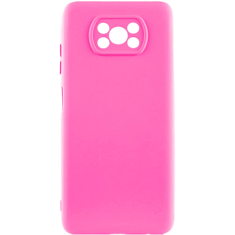 Чехол Silicone Cover Lakshmi Full Camera (AAA) для Xiaomi Poco X3 NFC / Poco X3 Pro (Розовый / Barbie pink)