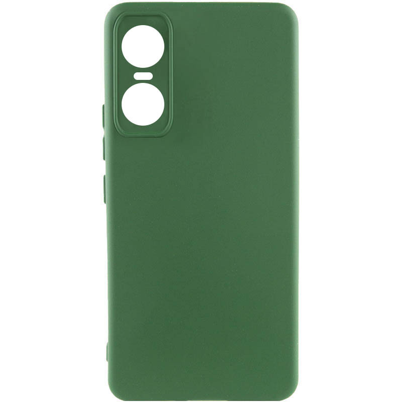 Чохол Silicone Cover Lakshmi Full Camera (A) на Tecno Pop 6 Pro (Зелений / Dark green)