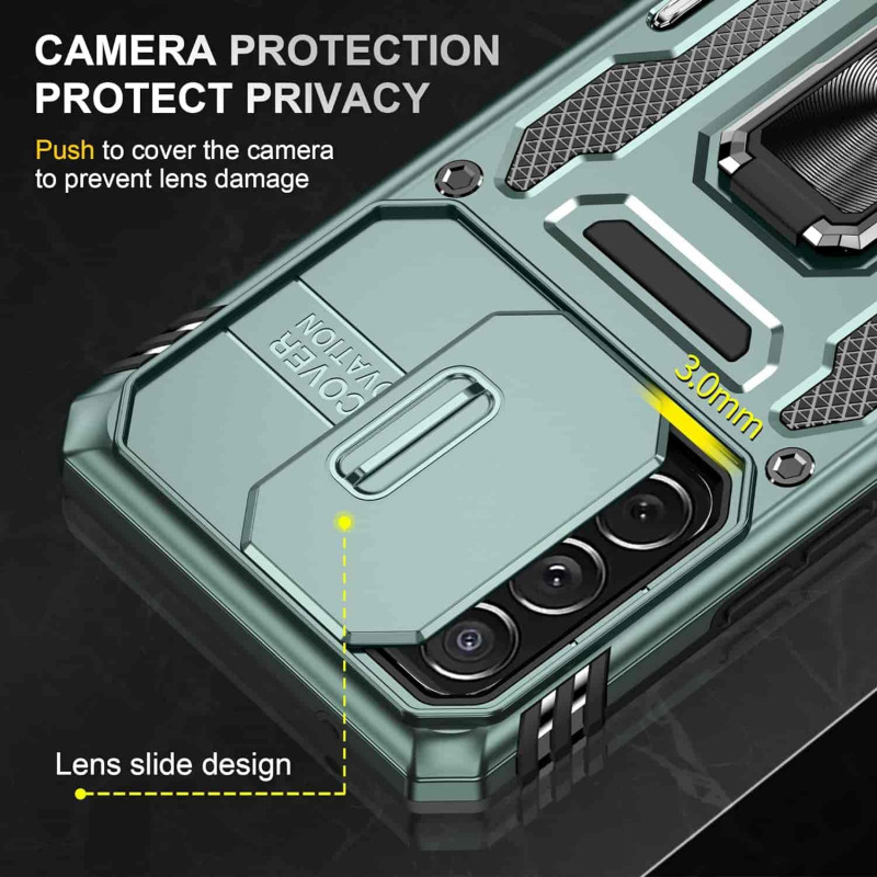Удароміцний чохол Camshield Army Ring на Samsung Galaxy A53 5G (Зелений / Light Green) в магазині vchehle.ua