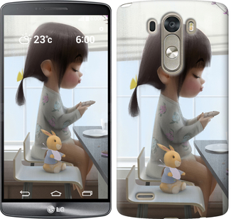 

Чехол Милая девочка с зайчиком для LG D850 636566